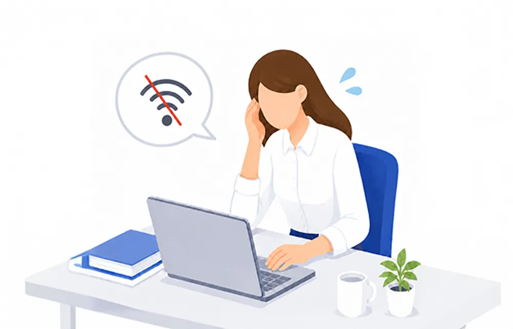 WiFiが通じにくい